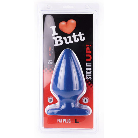 Plug anal FAT L Bleu de 15.5 x 9 cm par I Love Butt