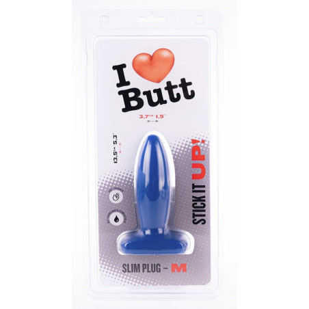 Plug bleu SLIM M 11 x 3.7 cm de I Love Butt