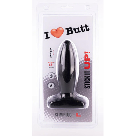 Plug noir SLIM L 14 x 4.8 cm de I Love Butt