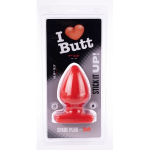 Plug rouge SPADE M 11 x 6.7 cm de I Love Butt