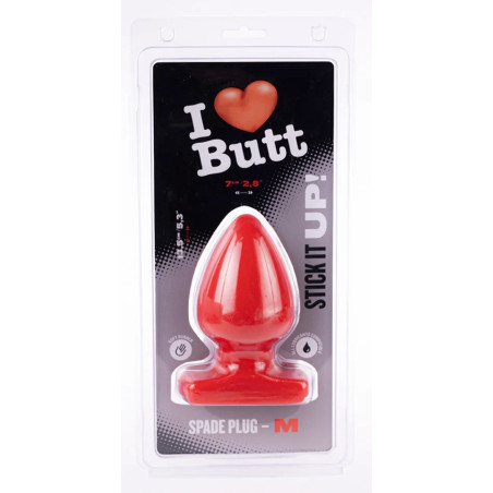 Plug rouge SPADE M 11 x 6.7 cm de I Love Butt
