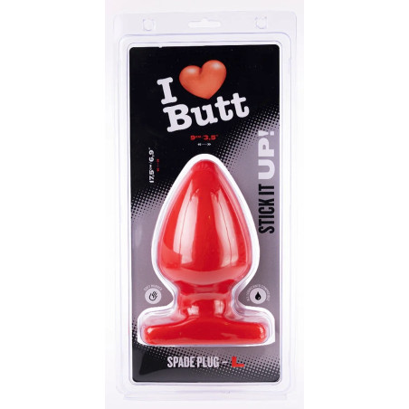 Plug rouge SPADE L 15 x 9 cm de I Love Butt