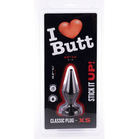 Plug CLASSIC XS 9 x 3 cm de I Love Butt Noir
