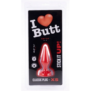 Plug rouge CLASSIC XS de I Love Butt 9 x 3 cm