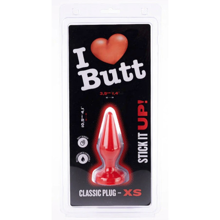 Plug rouge CLASSIC XS de I Love Butt 9 x 3 cm