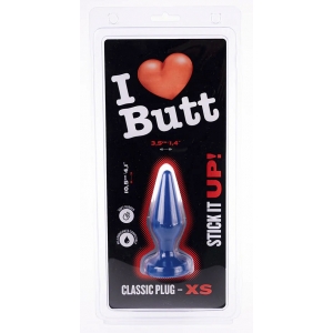 Plug bleu CLASSIC XS 9 x 3 cm de I Love Butt