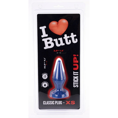 Plug bleu CLASSIC XS 9 x 3 cm de I Love Butt