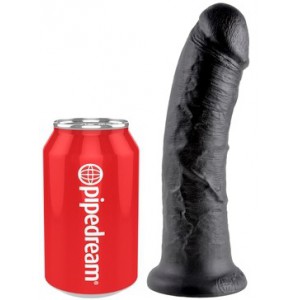 Gode King Cock 20cm noir avec forme simple pour insertion facile