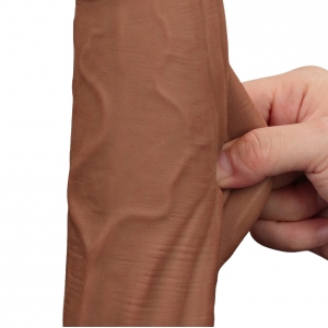 Gode Réaliste avec Bourses SLIDING SKIN 23 x 6cm Marron Lovetoy