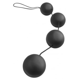 Boules anales Vibro de 3.2cm de diamètre couleur noir d'Anal Fantasy