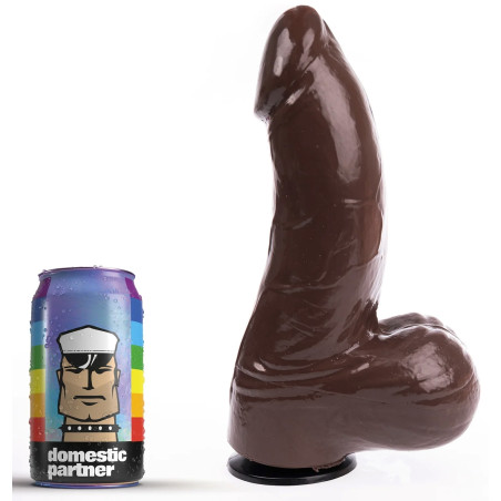 Gode réaliste marron DP84BR GRENADIER L de 18 x 8 cm
