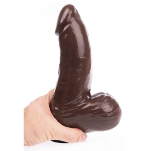 Gode réaliste marron DP84BR GRENADIER L de 18 x 8 cm