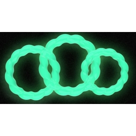 Lot de 3 cockrings phosphorescents TORTICK - Silicone 2