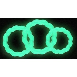 Lot de 3 cockrings phosphorescents TORTICK - Silicone