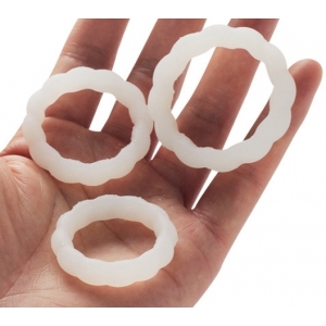 Lot de 3 cockrings phosphorescents TORTICK - Silicone