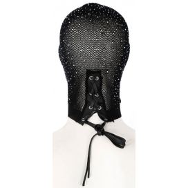 Cagoule en Résille avec Strass DIAMANDS Noir 2