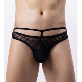 String Transparent HOLLOWOUT Noir