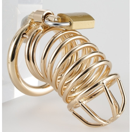 Cage de Chasteté en métal GOLDEN BIRD 9 x 3.5cm