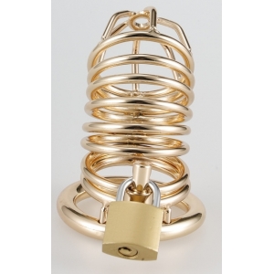 Cage de Chasteté en métal GOLDEN BIRD 9 x 3.5cm