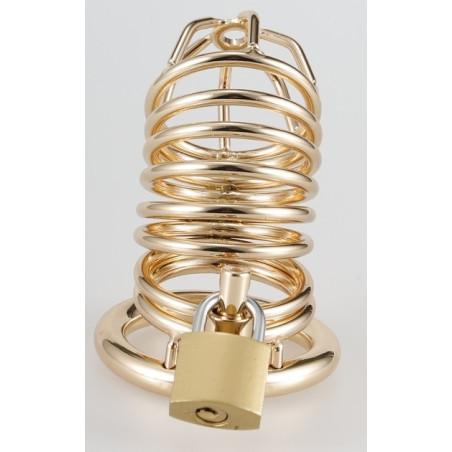 Cage de Chasteté en métal GOLDEN BIRD 9 x 3.5cm