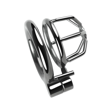 Cage de chasteté en métal GRITTED 4.5 x 3.5 cm