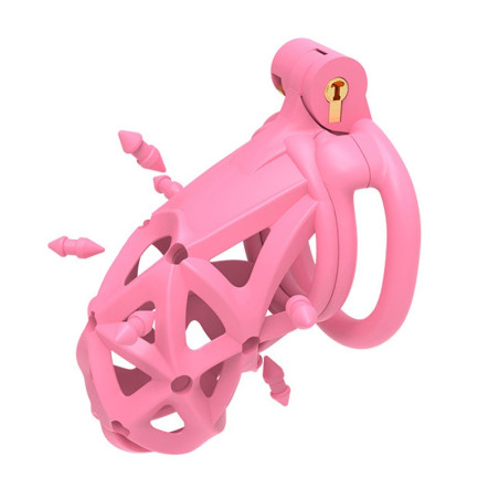 Cage de chasteté DIAPIK M Rose 10 x 3.3 cm par CockLock