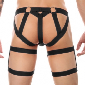 String avec bandes élastiques CLELIO Noir 2