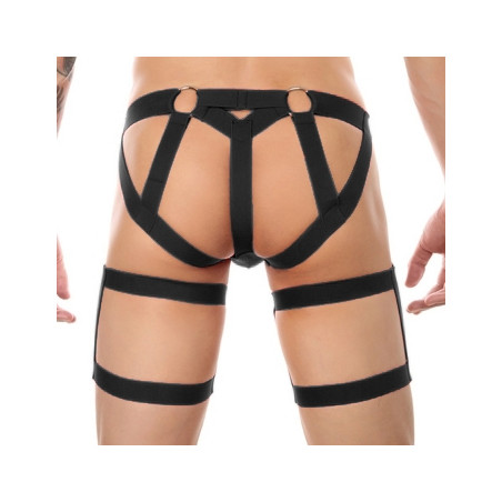 String avec bandes élastiques CLELIO Noir