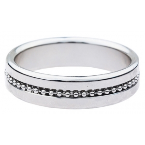 Cockring en métal PERLY RING avec Contour argenté