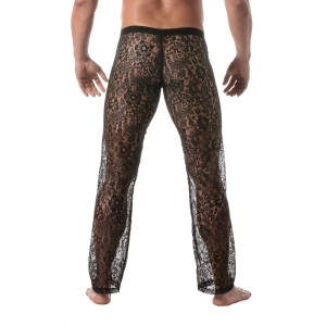 Pantalon en dentelle LACE KIMONO Noir