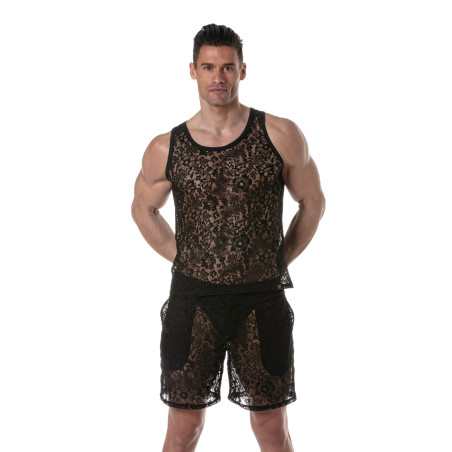 Débardeur en dentelle LACE TOP Noir