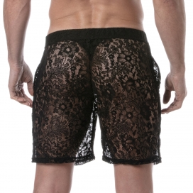 Caleçon en dentelle LACE LONG Noir 2