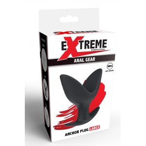 Plug en silicone ANCHOR Large de 8 x 7.2 cm Noir