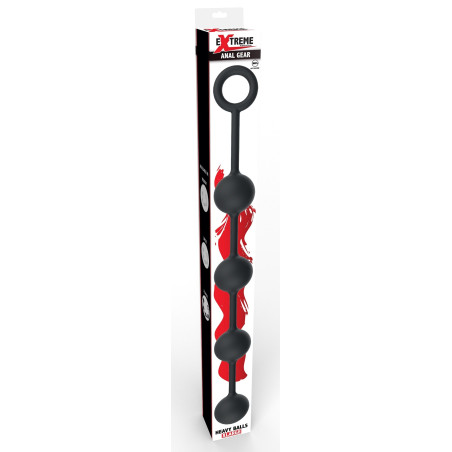 Boules anales XXL HEAVY BALLS XLarge de 44 x 5 cm Noires