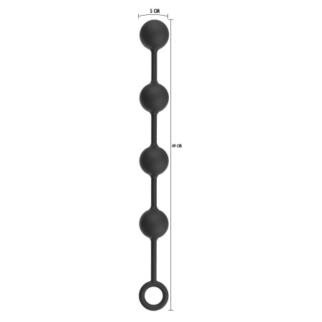 Boules anales XXL HEAVY BALLS XLarge de 44 x 5 cm Noires