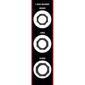 Lot de 3 cockrings Silicone HEAVY C-RING Noirs