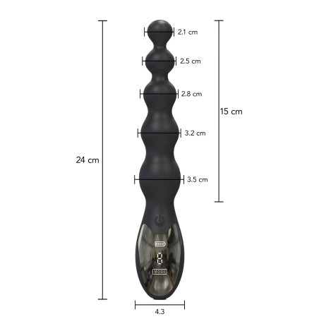 Chapelet anal vibrant BEADED ANAL 15 x 3.5 cm
