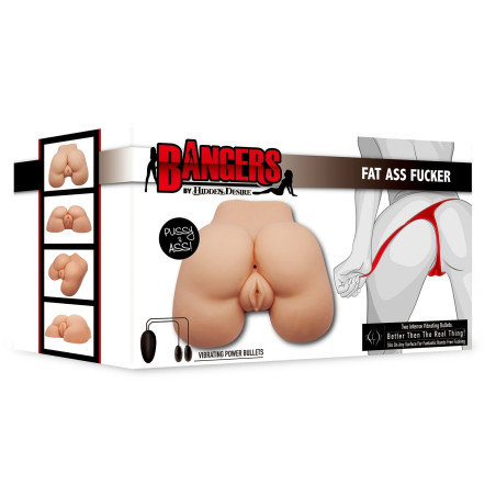 Masturbateur Réaliste Vibrant FAT ASS 2 Entrées Chair