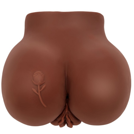 Masturbateur Réaliste Vibrant BIG ASS 2 Entrées Marron