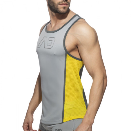 Débardeur SWISH Gris et Jaune Addicted