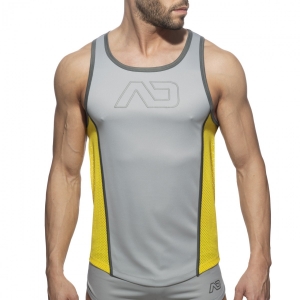 Débardeur SWISH Gris et Jaune Addicted