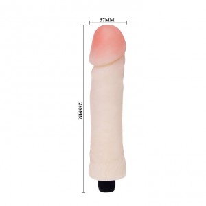 Gode vibrant matière Soft de 21cm avec couleur chair