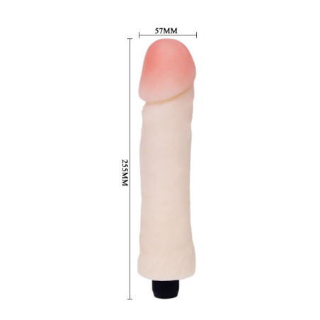 Gode vibrant matière Soft de 21cm avec couleur chair