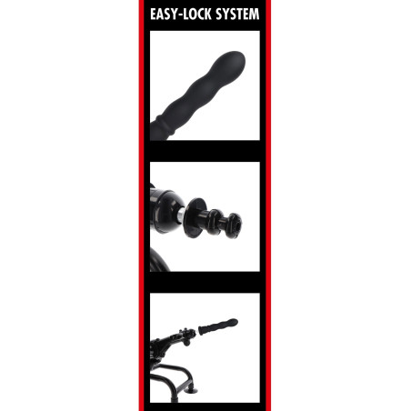 Gode EASY-LOCK WAVE 19 x 4cm Noir