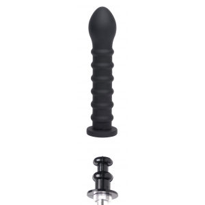 Gode EASY-LOCK RIBBED 19 x 4cm Noir