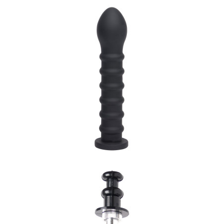 Gode EASY-LOCK RIBBED 19 x 4cm Noir