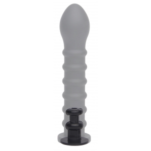 Gode EASY-LOCK RIBBED 19 x 4cm Noir