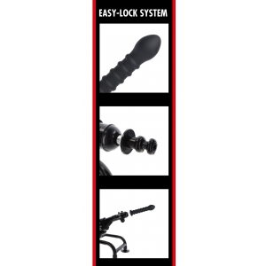 Gode EASY-LOCK RIBBED 19 x 4cm Noir