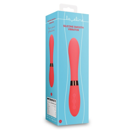 Vibromasseur SMOOTH LINE de Loveline 11 x 3.4 cm Rouge