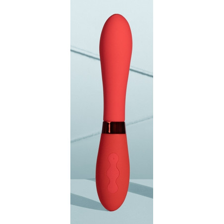 Vibromasseur SMOOTH LINE de Loveline 11 x 3.4 cm Rouge